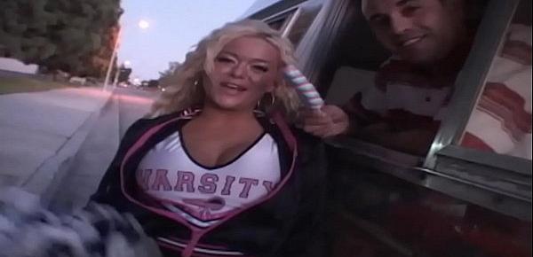  AdultMemberZone – Cheerleader gets picked up for a ride.